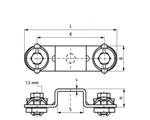 Соединитель седельный для профиля WM35 BIS RapidRail, Walraven