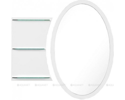 Зеркало Aquanet Опера L/R 70 белый с полкой